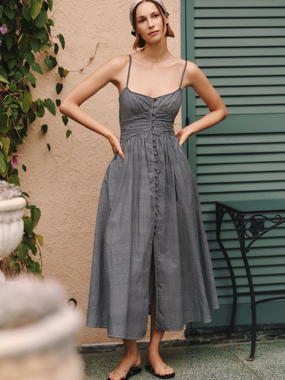 Anthropologie Katerina Button-Front dress